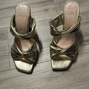 Golden Women Sandal Size 37 - image 1